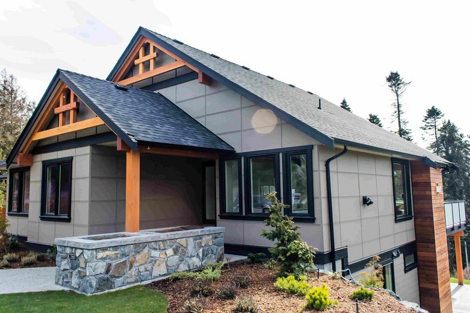 James Hardie panel stucco texture